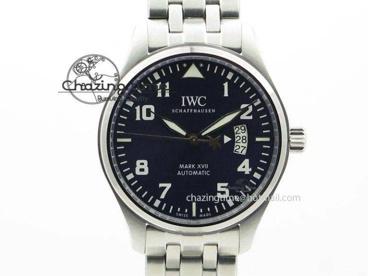 MIROTIME 0116 Fashionable Mark XVIII IW327002 V6F Best Edition White Dial On Black Leather Strap A 7312